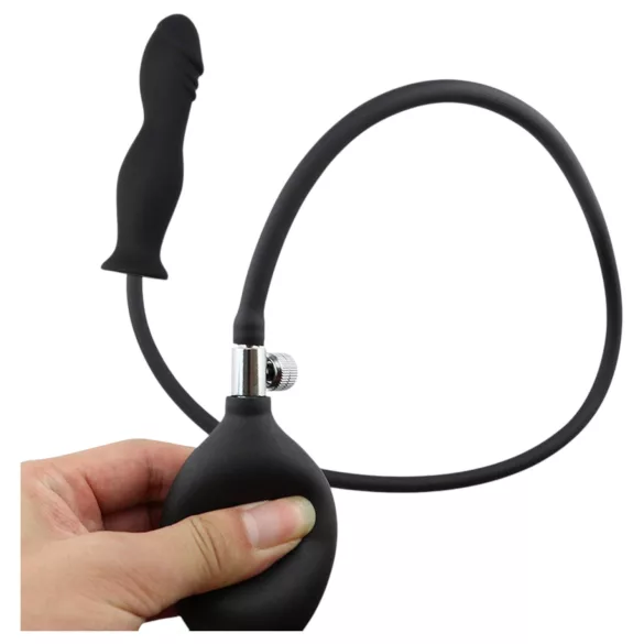 Wild Play - plug anal inflável - silicone preto