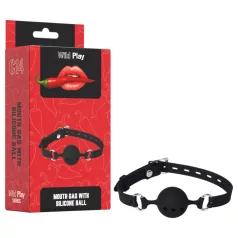   Erospace Wild Play - mordaça de silicone para jogos de BDSM (preta)