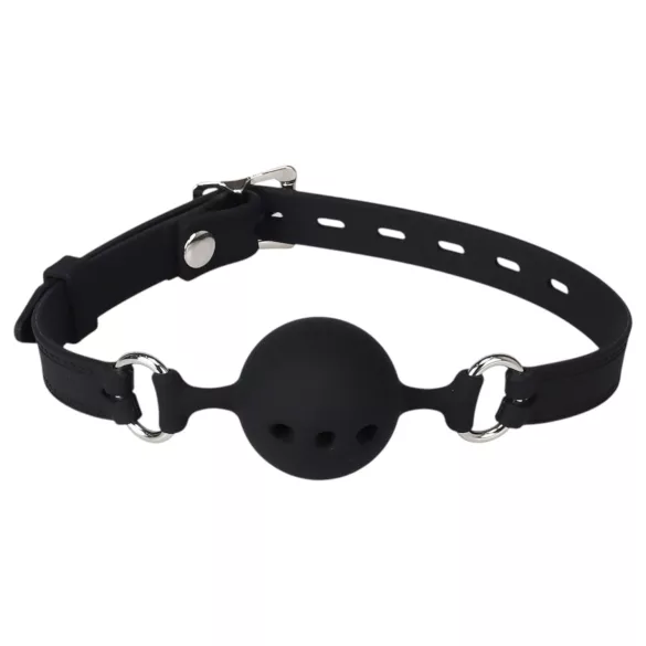 Erospace Wild Play - mordaça de silicone para jogos de BDSM (preta)