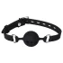 Erospace Wild Play - mordaça de silicone para jogos de BDSM (preta)