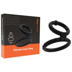 Men's Play - anel peniano e escrotal - silicone preto