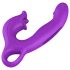 Sweet Play - vibrador ponto G com língua vibratória - silicone lilás