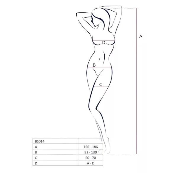 Passion BS014 - body arrastão aberto com espartilho - branco - S-L