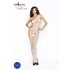 Passion BS036 - body renda aberta com flores - branco - S-L