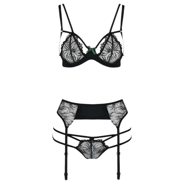 Passion Floris - conjunto lingerie feminina - preto