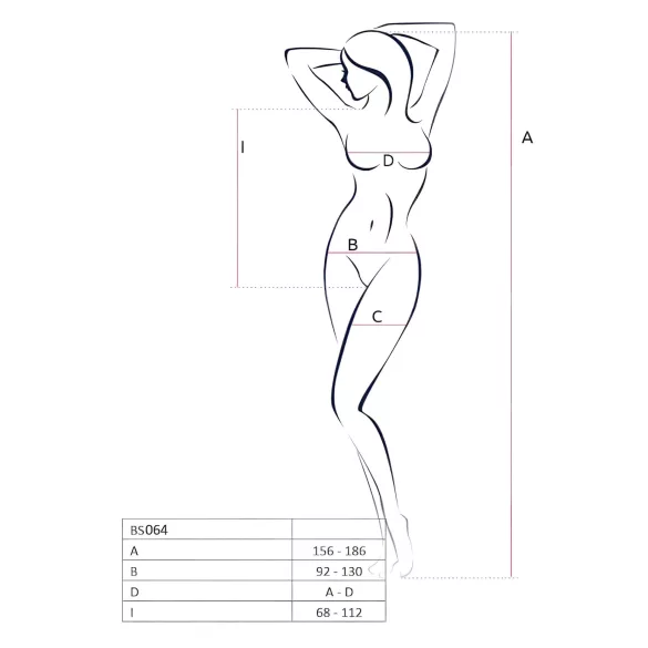 Passion BS064 - body aberto em rede - branco - S-L