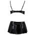 Passion Deby - conjunto de sutiã com mini saia - preto