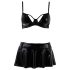 Passion Deby - conjunto de sutiã com mini saia - preto