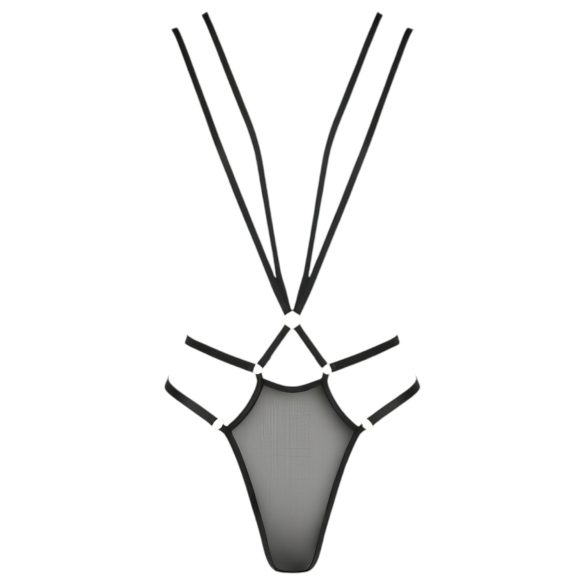 Passion Devil Cereja - Body com Arnês de Metal (preto)