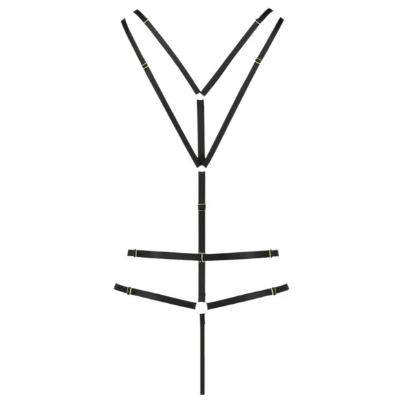 Passion Devil Cereja - Body com Arnês de Metal (preto)