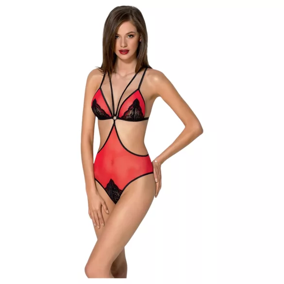 Passion Peônia - Body com Recortes Laterais (Vermelho)
