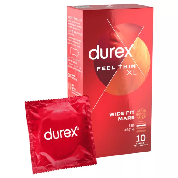 Durex Feel Thin XL - preservativo sensível XL - 10 unidades