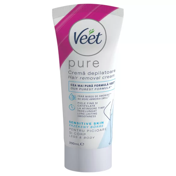 Veet Pure - creme depilatório para pernas e corpo - para pele sensível (200 ml)