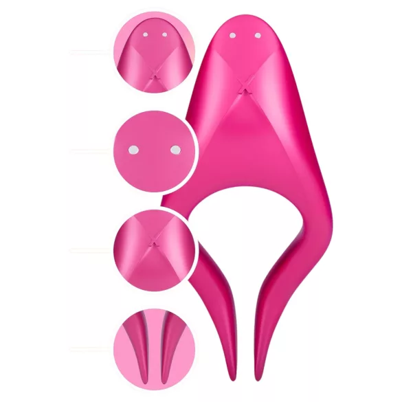 Durex Tease & Ride - vibrador ponto íntimo - silicone rosa