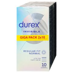   Durex Invisible - preservativo ultrafino regular - caixa com 2x10 unidades