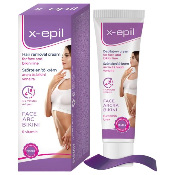 X-Epil - creme depilatório facial e virilha - 40ml