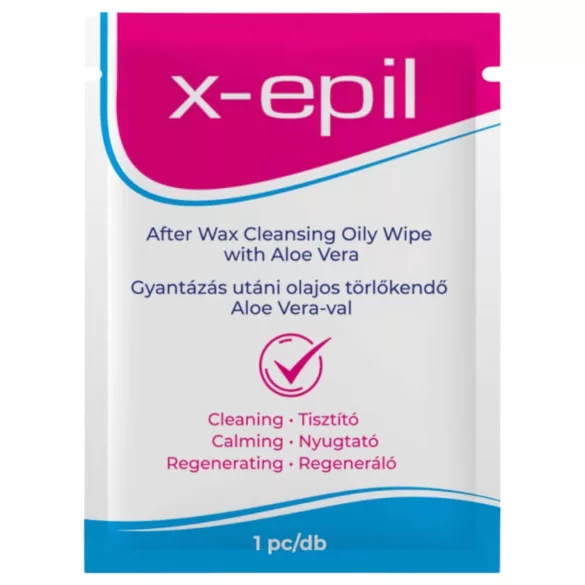 X-Epil - Lenço umedecido pós-depilação oleoso - Aloe Vera - 1 unidade