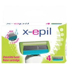   X-Epil - lâmina de barbear feminina - 4 lâminas - pacote com 4 unidades