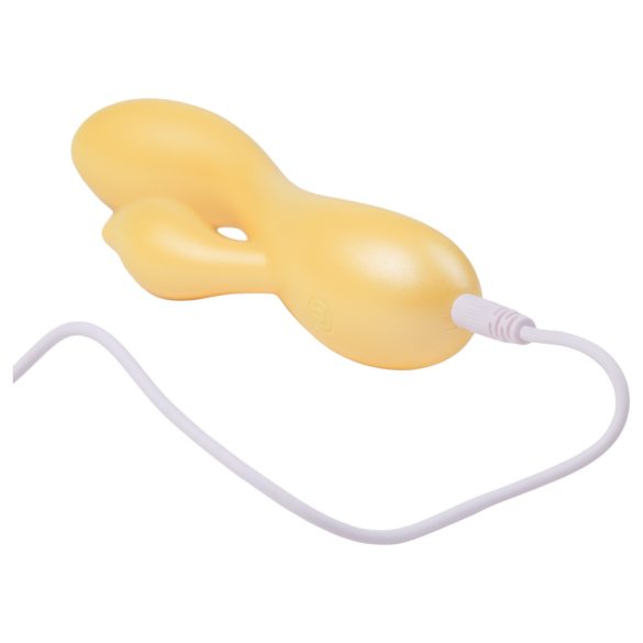 Desejo de Orvalho Desirel - Vibrador Inteligente com Estimulador de Clitóris (Amarelo)