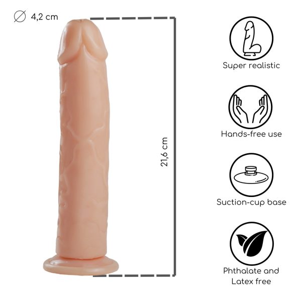 Desirel Desejo Perfeito - dildo com ventosa (natural)
