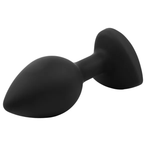 Sunfo - plug anal silicone pedra coração - preto/roxo