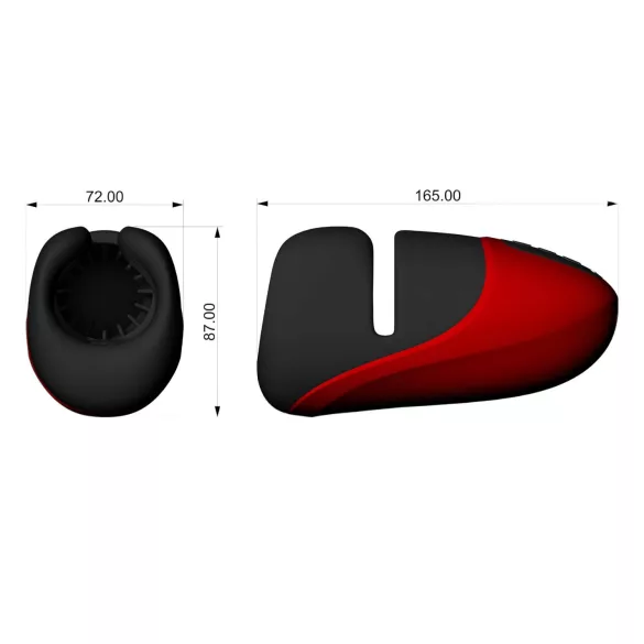 Lena - masturbador vibratório masculino - ajustável - vermelho