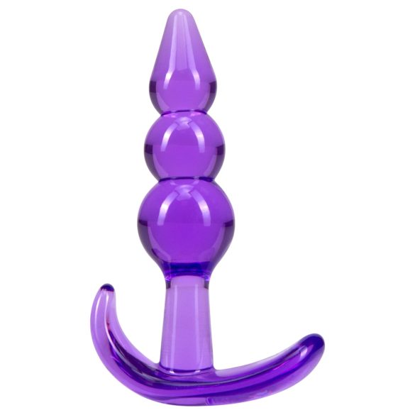 Desirel - plug anal com esferas - silicone roxo