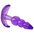 Desirel - plug anal com esferas - silicone roxo