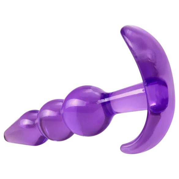Desirel - plug anal com esferas - silicone roxo