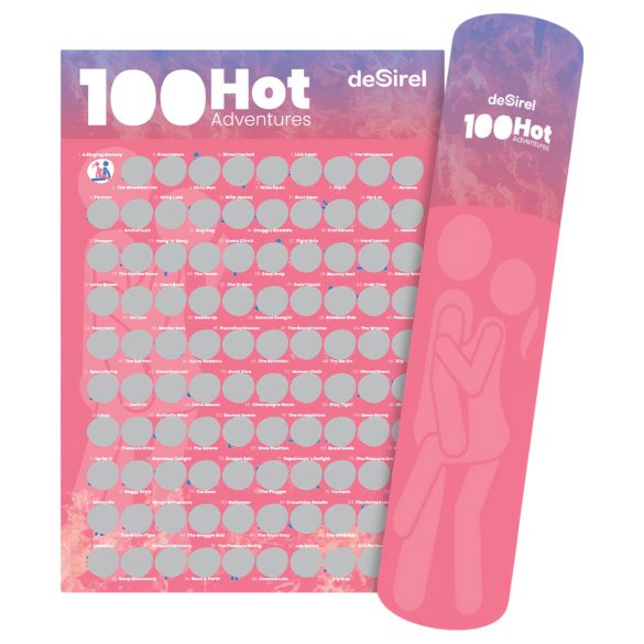 Desirel - pôster raspadinha 100 posições sexuais - jogo casal adulto