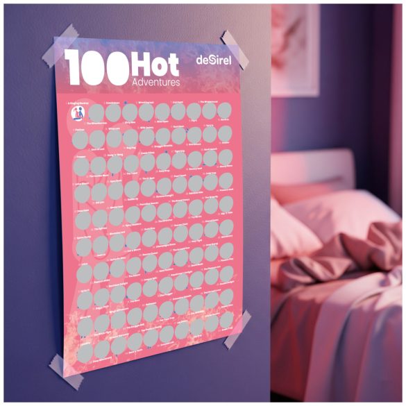 Desirel - pôster raspadinha 100 posições sexuais - jogo casal adulto