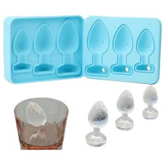 Molde de gelo anal - silicone azul