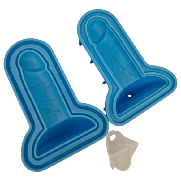 Forma para gelo erótico - formato dildo - azul