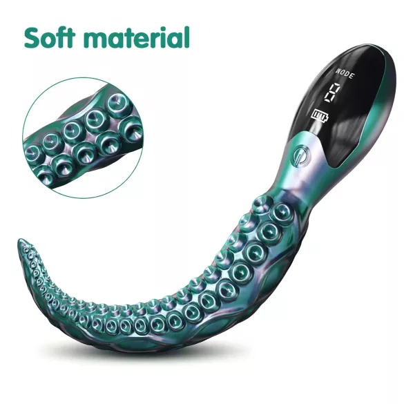 Monster Fuck - vibrador com tentáculos - silicone verde