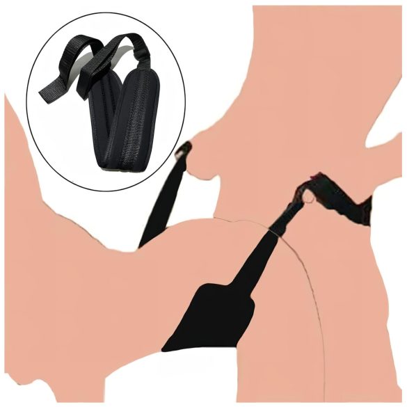 Lonely - Cinta BDSM para posições - ajustável preta