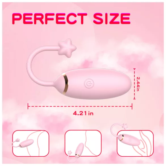 Funny Me - ovo vibratório controlado por app - silicone rosa