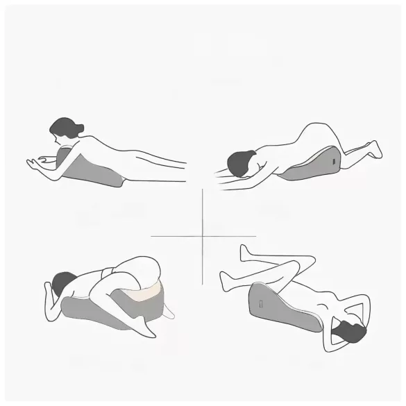 Almofada Mágica Desirel - Almofada de espuma de memória com suporte para dildo (cinzenta)