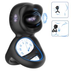   Biu-Biu - anel peniano com vibrador clitóris - silicone preto