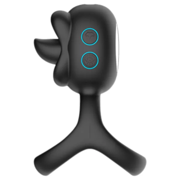 Biu-Biu - anel peniano com vibrador clitóris - silicone preto