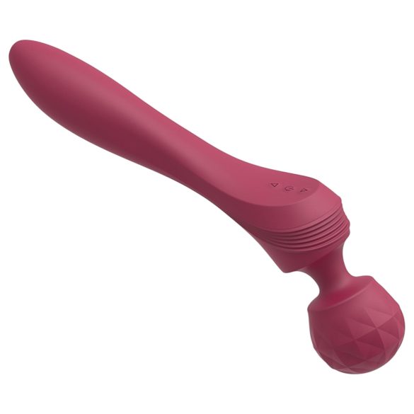 Lonely - vibrador massageador curvado - silicone vermelho