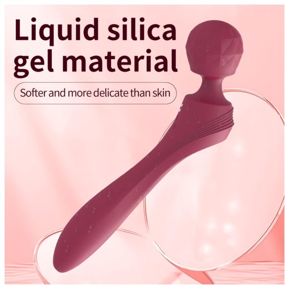 Lonely - vibrador massageador curvado - silicone vermelho