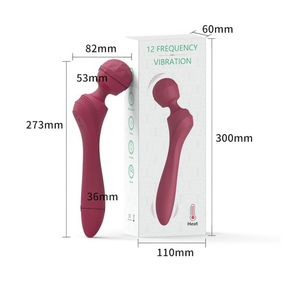 Lonely - vibrador massageador curvado - silicone vermelho