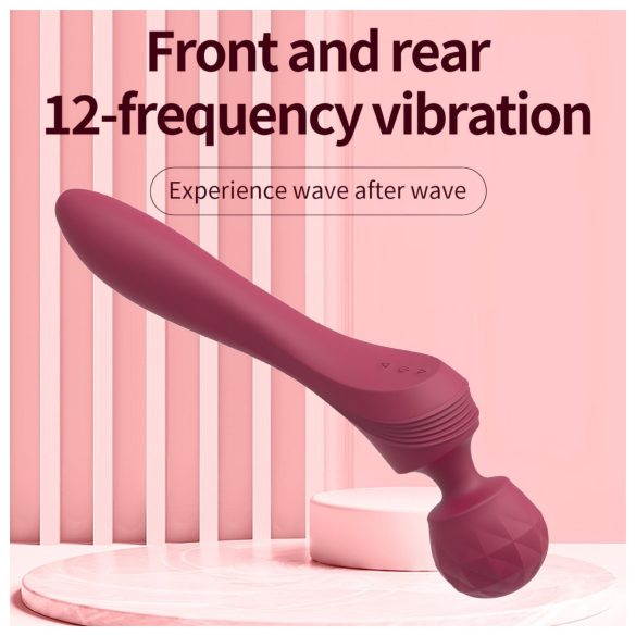 Lonely - vibrador massageador curvado - silicone vermelho