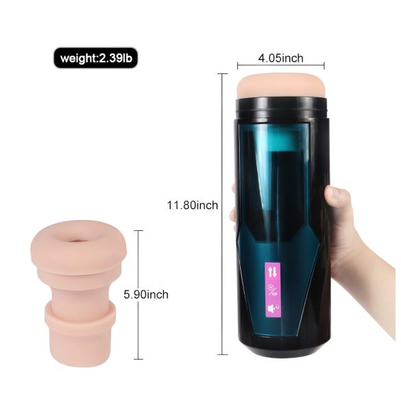 Lonely - masturbador masculino com movimento e som - preto