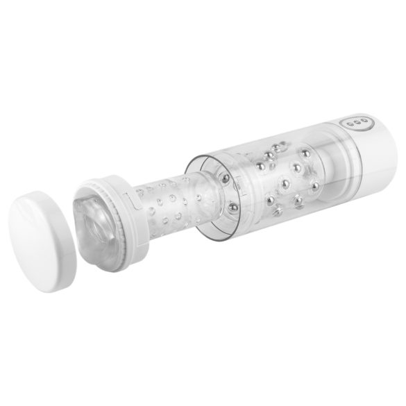 PDX Roto-Bator - masturbador boca vibratório - branco