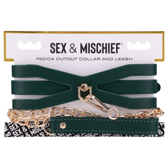 Sportsheets - coleira com guia - verde