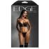 Edge By Fantasy - conjunto de lingerie masculina couro sintético preto