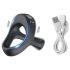 AlvUp - anel peniano e escrotal vibratório - silicone preto