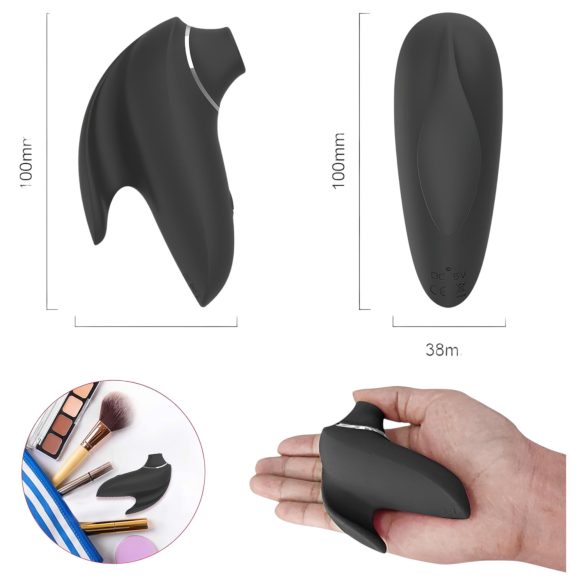 AlvUp - vibrador de sucção clitoriana com ondas de ar - preto