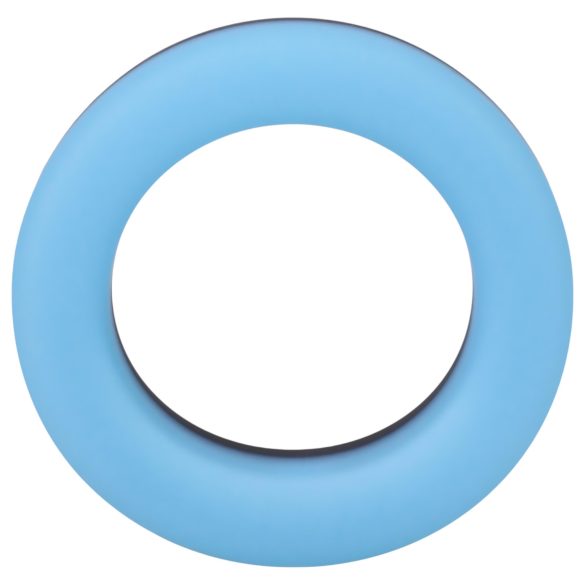 Doc Johnson The Big O - anel peniano vibratório luminoso - silicone azul